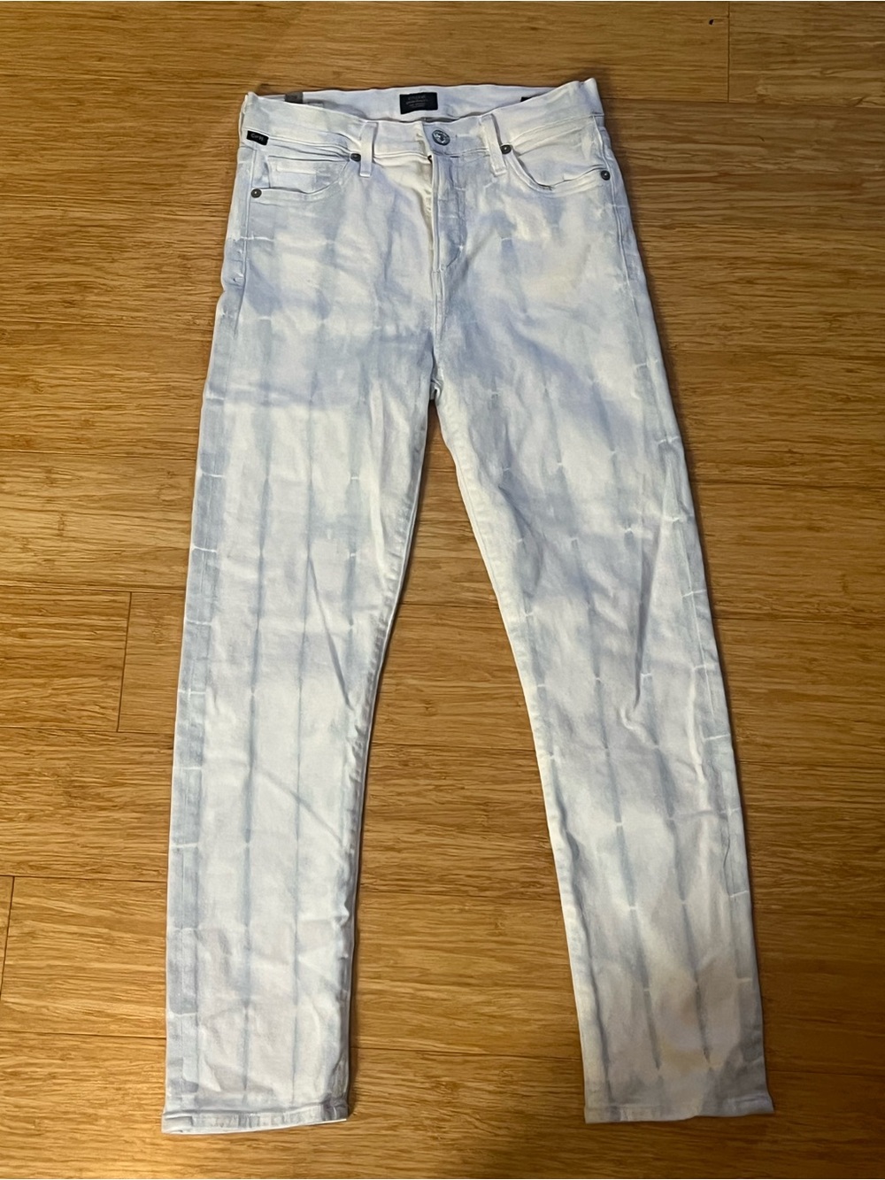 Citizens Of Humanity Men’s Slim Tie-Dye White Jeans